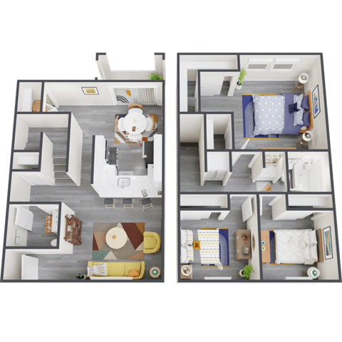 a floor plan of a 1 bedroom apartment